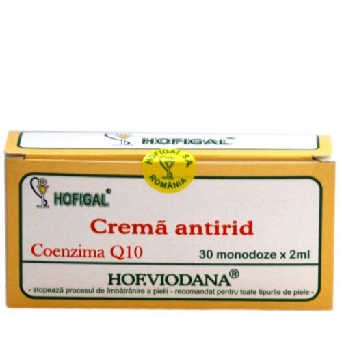 HOF.VIODANA - Crema Antirid cu Coenzima Q10 30monodoze x 2ml HOFIGAL
