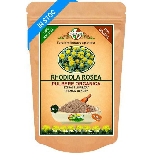 Rhodiola Rosea Pulbere Organica 125 gr NUTRAMAX