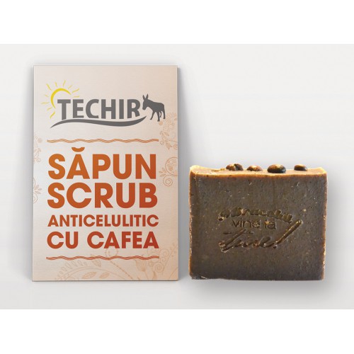 Sapun Scrub Anticelulitic cu Cafea 100g TECHIR