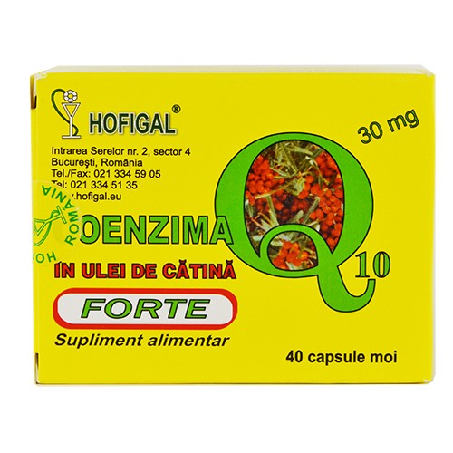 Coenzima Q10 in Ulei de Catina Forte 30mg 40cps HOFIGAL