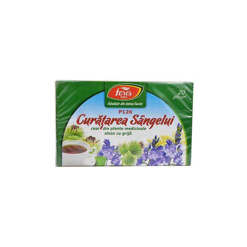 Curatarea sangelui ceai, P, 50 g, Fares - Farmacia Helena