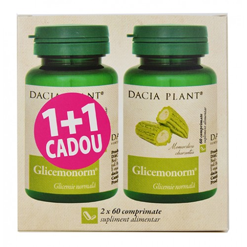 Glicemonorm 60 cpr 1+1 Cadou DACIA PLANT