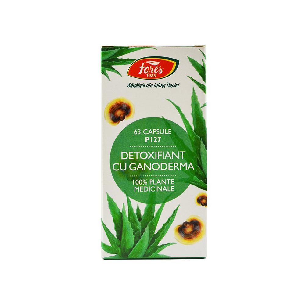 Detoxifiant cu ganoderma P 63 cps FARES - Plantini
