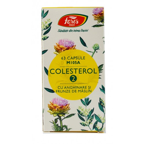 Colesterol 2 cu anghinare si frunze de maslin M105A 63 cps FARES