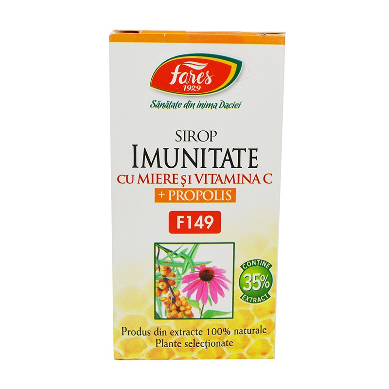 Imunitate cu miere si propolis F149 100 ml sirop FARES