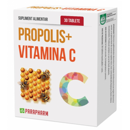 Propolis+ Vitamina C 30tablete Parapharm