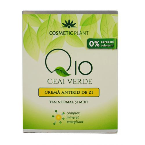 Crema Antirid de Zi Q10 + Ceai Verde si Complex Mineral Energizant 50ml COSMETIC PLANT