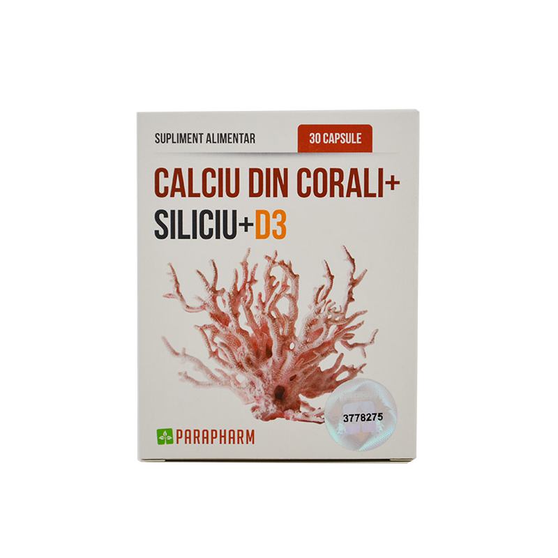 Calciu Din Corali+Siliciu+D3 30cps Parapharm