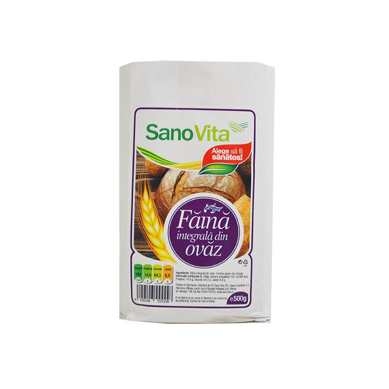 Faina integrala de ovaz 500 g SanoVita