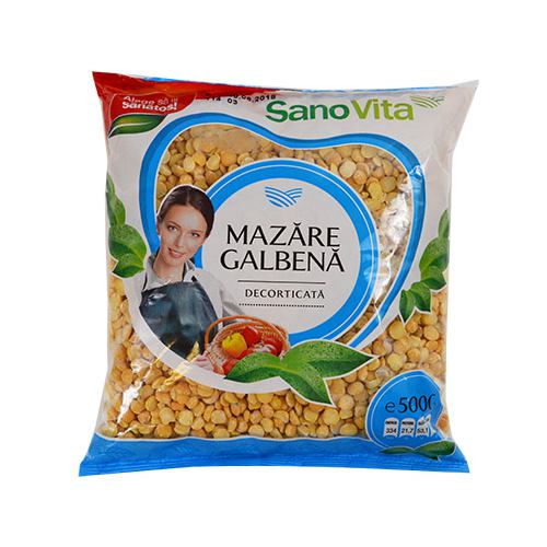 Mazare galbena decorticata 500 g SanoVita