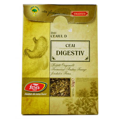 Ceaiul D – Digestiv (D41) Reteta originala Andrei Farago 50g FARES