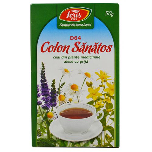 Ceai Colon Sanatos - Colon Iritabil (D64) 50g FARES