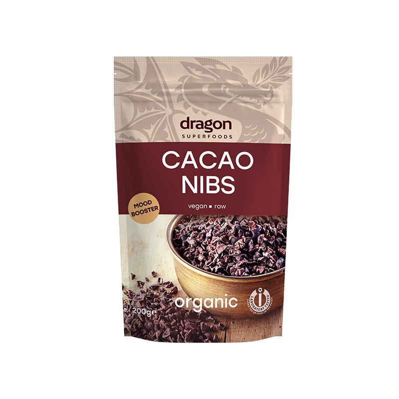 Miez din boabe de cacao 200G DRAGON SUPERFOODS