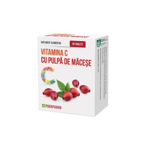 Vitamina C cu Pulpa de Macese 30tb Parapharm