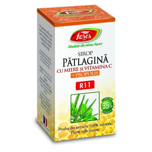 Patlagina miere si propolis sirop R11 100 ml FARES