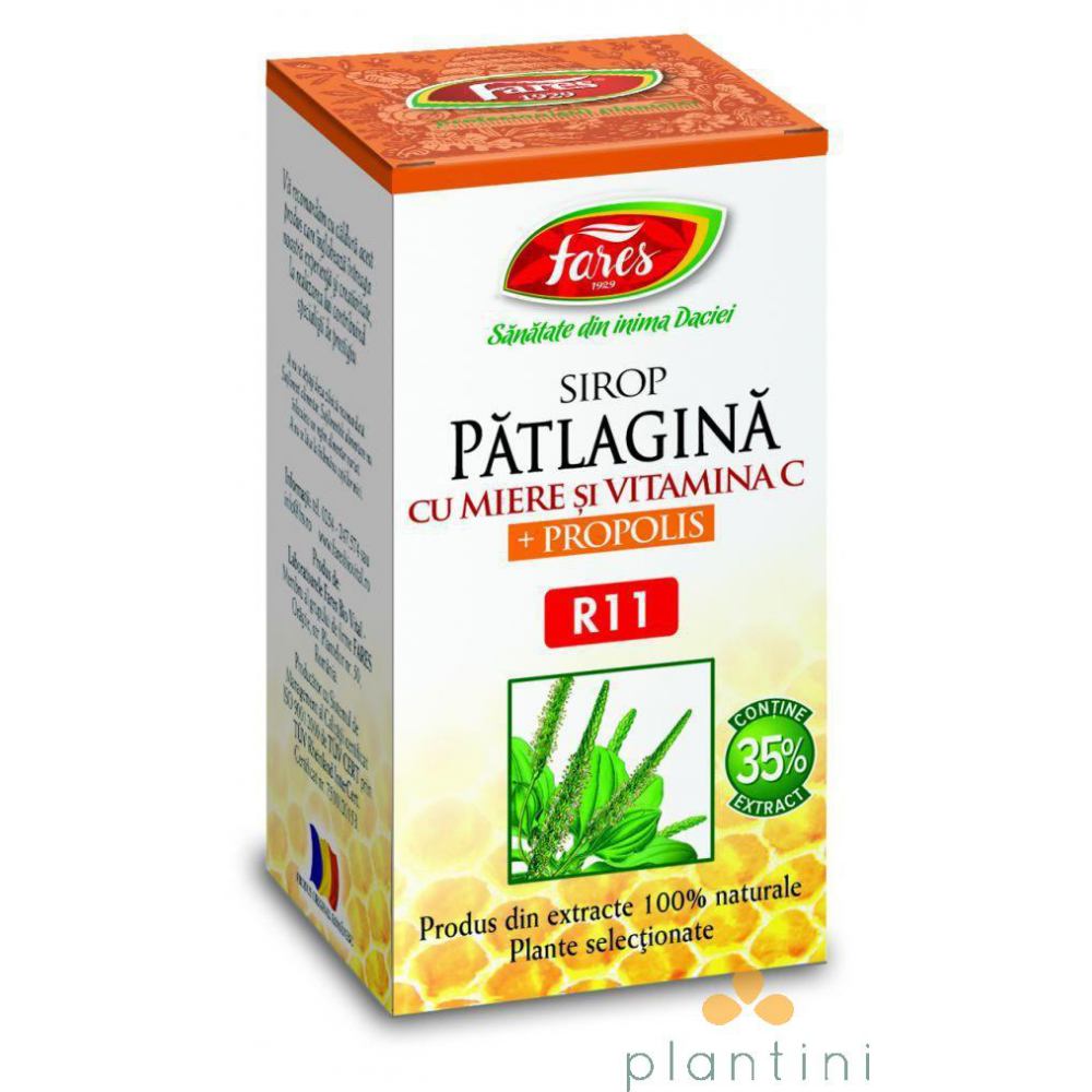 Patlagina Miere Si Propolis Sirop R11 100 Ml Fares Plantini