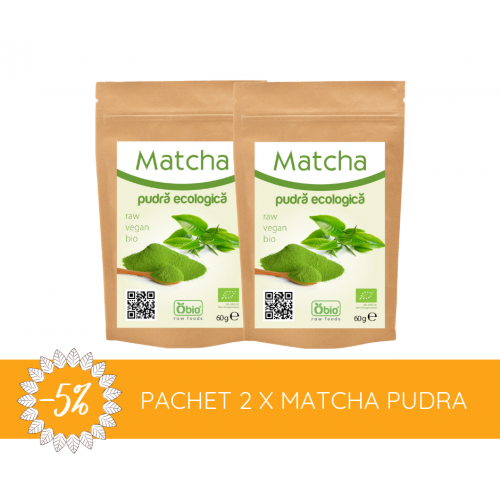 Pachet Matcha pudra ecologica OBIO