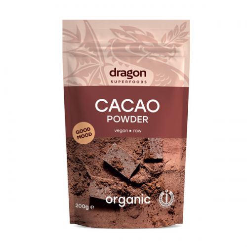 Cacao pudra raw eco 200G DRAGON SUPERFOODS