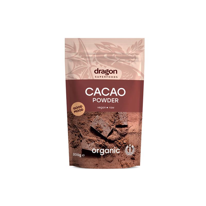 Cacao pudra raw eco 200G DRAGON SUPERFOODS