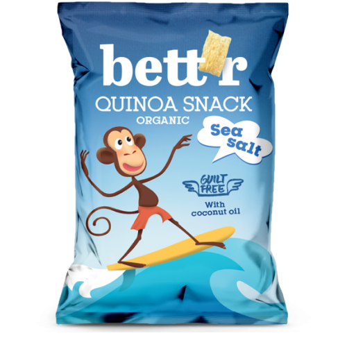 Quinoa organic snack cu sare de mare 50G BETTR