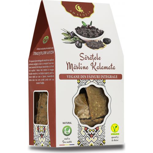 Crackers Vegani cu Masline Kalamata 125 g HIPER AMBROZIA