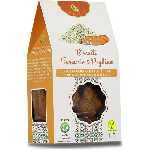 Biscuiti Vegani Digestivi cu Turmeric 150 g Hiper Ambrozia