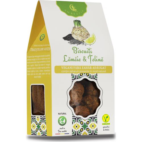 Biscuiti Vegani cu Naut si Lamaie 150 g Hiper Ambrozia