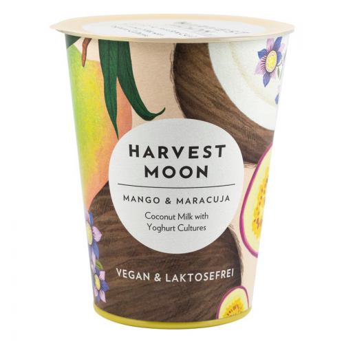 PREPARAT BIO FERMENTAT DIN BAUTURA DE COCOS CU MANGO SI MARACUJA, 375G HARVEST MOON