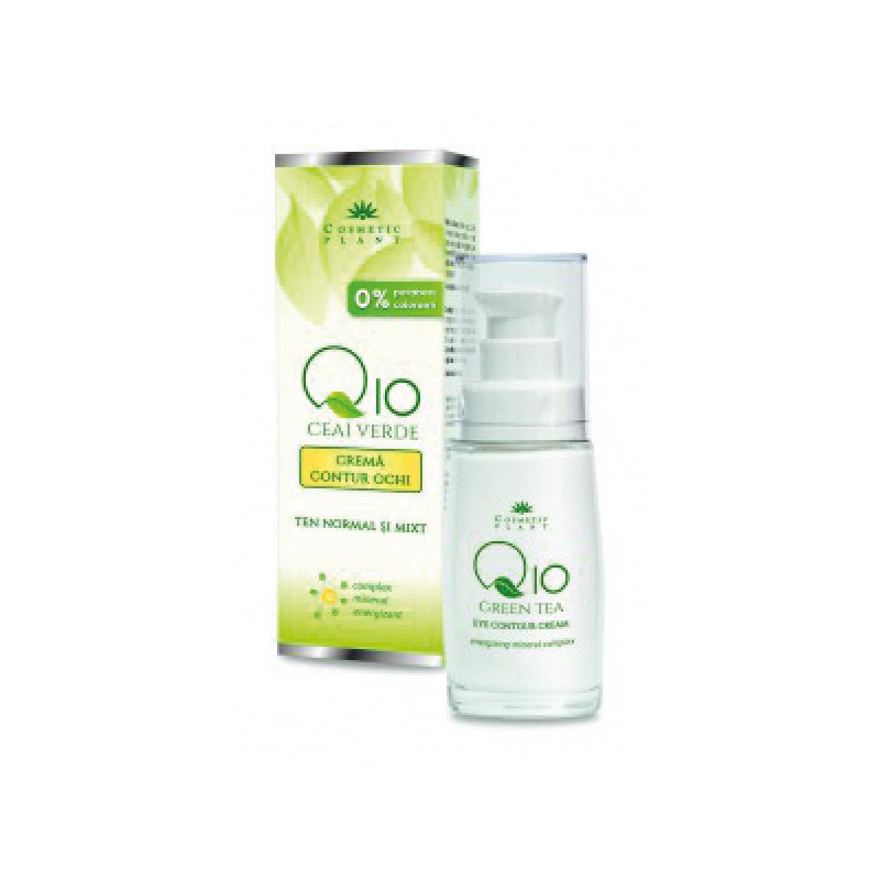 Crema Contur Ochi Q10 + Ceai Verde si Complex Mineral Energizant 30ml COSMETIC PLANT