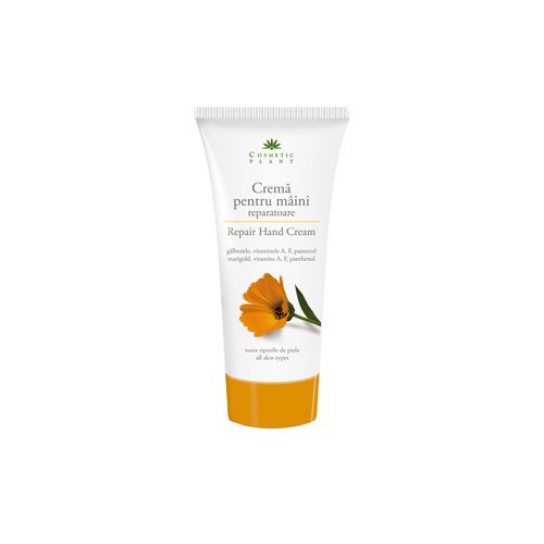 Crema Pentru Maini Reparatoare cu extract de galbenele si vitaminele A, F, si pantenol 150ml COSMETIC PLANT