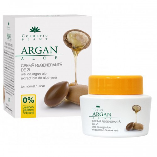 Crema Regeneranta de Zi cu Ulei de Argan Bio si Extract Bio de Aloe Vera 50ml COSMETIC PLANT