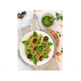 Fusilli tricolore cu pesto 